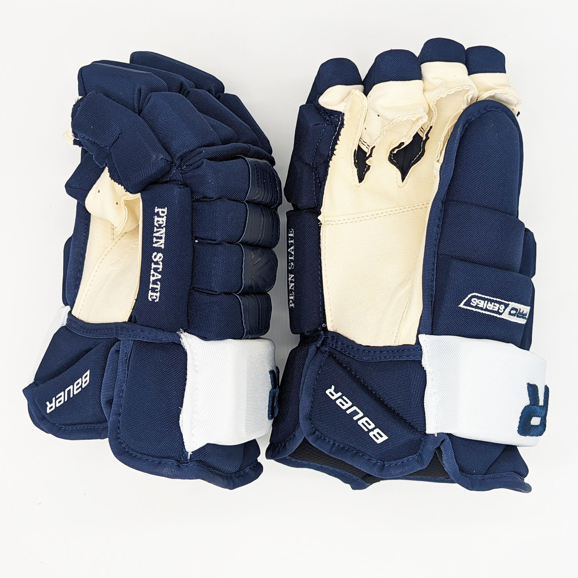Bauer Pro Series - Gants NCAA Pro Stock (bleu marine/blanc) - Intermédiaire